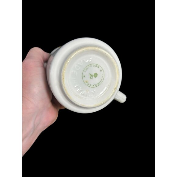 Maxam Mugs Italy 3 X  Hand Painted Daisy Floral Coffee Cup Blue Yellow Vintage - Picture 4 of 7